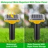 JNKNT Ultrasonic Mole Repellent Outdoor, Solar-Powered Gopher Repellent for Lawn