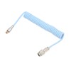Mechanical Keyboard Cable Double Sleeve Custom Coiled with Detachable Metal