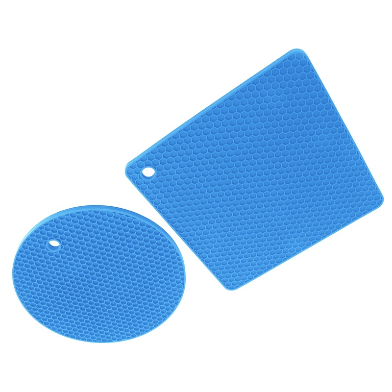 5 PCS 2 Round 3 Square Silicone Honeycomb Mat Multipurpose