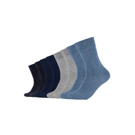 s.Oliver Unisex Socks for Men and Women, Shape-Retaining and Durable, Cotton, Soft Waistband, Pack of 8, Stone Mix