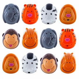 BestPysanky Set of 12 Animals Plastic Easter Eggs- Tiger, Zebra, Monkey