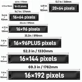 YOUBISON 2PCS 4.72"x23.4" Colorful Eye Lamp Soft Screen for Car Windows, DIY Car Dynamic LED Smart Colorful Eye Lamp Soft Screen, Programmable Ultra Thin Flexible LED Screen with App Control