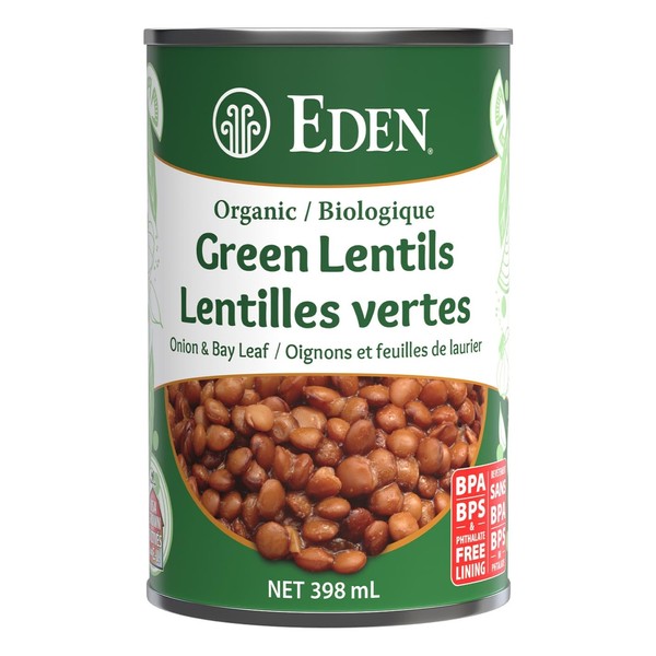 Eden Foods Organic lentils with onion & bay leaf, yellow, 398 ml (Pack of 1)