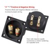 XYRSTOLR 2Pcs 2.2 Inch Square 2-Way Speaker Box Terminal Speaker