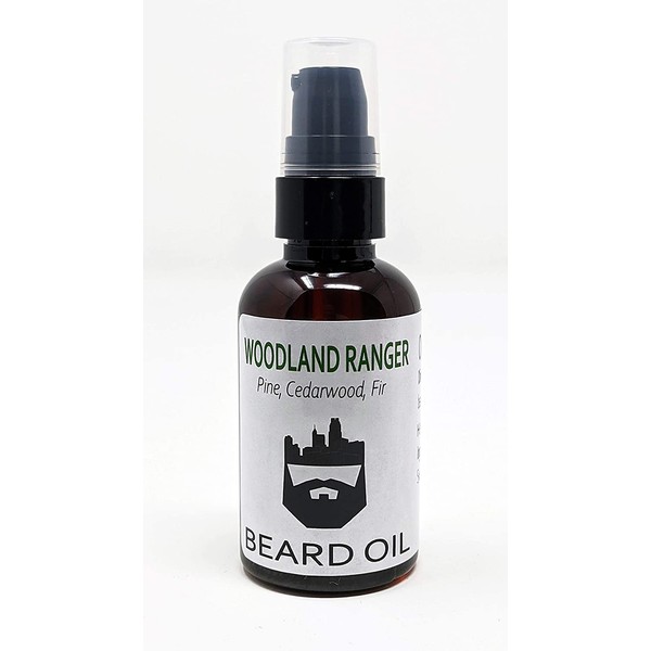OakCityBeardCo. - Woodland Ranger - 2 Ounce - Beard Oil - Beard Conditioner - Pine - Cedarwood - Fir