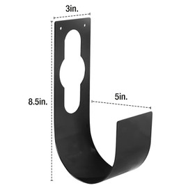 Dawot Hose Hanger Wall Mount, Large Black Heavy Duty Hose Holder Hook, for 150ft 100ft 75ft 50ft 25ft Expandable Hose