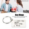 Birthday Keychain Stainless Steel I Love You More The End