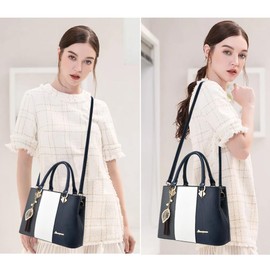 SiMYEER Purses and Handbags for Women Leather Tote Shoulder Bag Medium Satchel Purse Top Handle Bags for Ladies