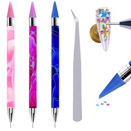 PAVIKE Rhinestone Pen [4pcs] Diamond Art Pen Diamond Art Set Multi-functional DIY Crafts, Double Tip Pen Set, Diamond Painting Art Tools, Diamond Art Accessories for Diamond Painting Lovers