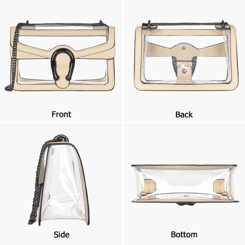 Joryin Women's Stadium Approved Crossbody Bag for Women, Small Clear