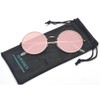ALWAYSUV Round Small Flat Sunglasses Circle Metal Vintage 70's Hippie
