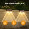 Peasur Solar Fence Lights Outdoor, 8 Pack Step Light Solar