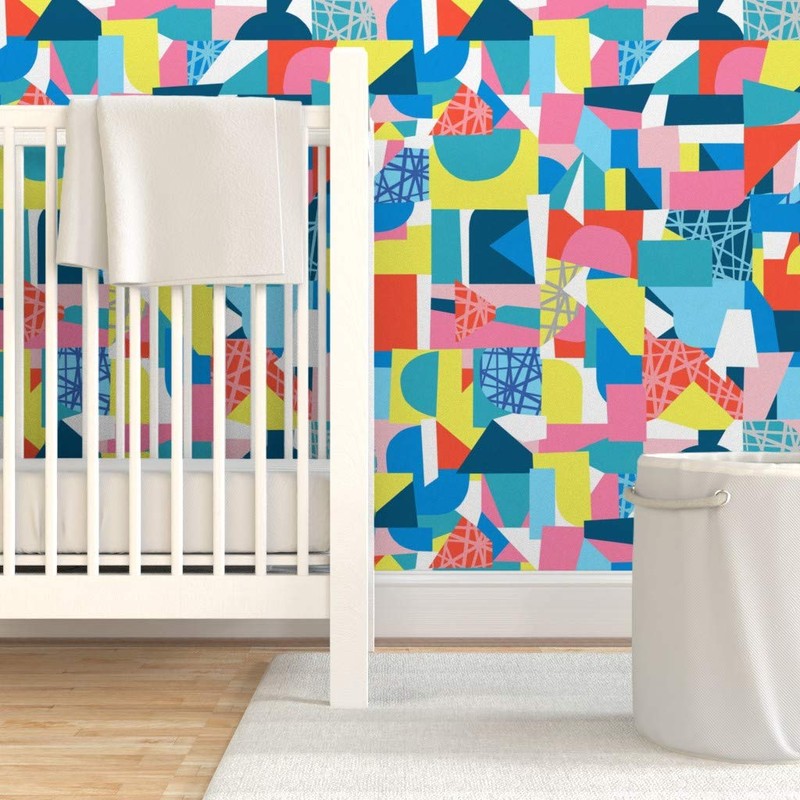 Peel & Stick Wallpaper 12ft x 2ft - Geometric Colorful