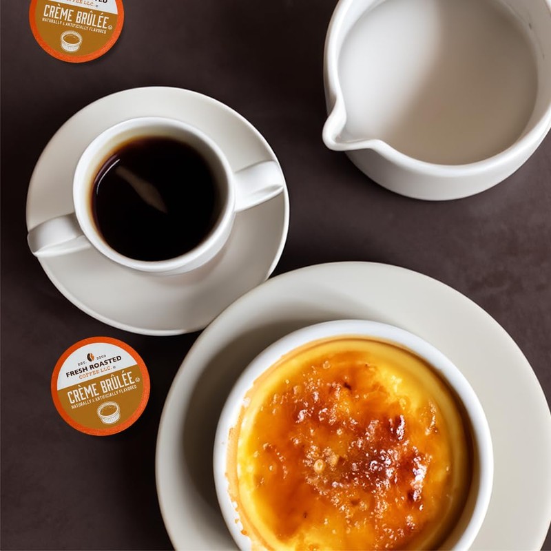 Fresh Roasted Coffee, Crème Brûlée, Flavored Coffee Pods, K-Cup Compatible,