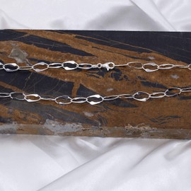 Tuscany Silver Silver Paper Chain Necklace for Women, Silver