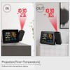 Temperature Clock, Waterproof Digital Clock US Plug Double Alarm Clock