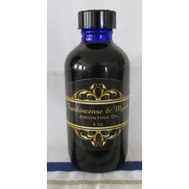 Frankincense and Myrrh Prayer Anointing Oil Large 4 oz Bottle