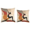Color Block Yoga Collection Throw Pillow