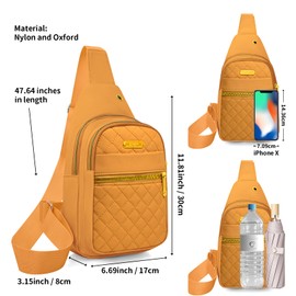 Aisijimo Small Sling Bag For Women Men Casual Crossbody Sling Backpack