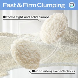 XuCuiHua Natural Cat Litter Unscented, 100% Plant-Based, Strong Clumping Litter, Easy Scooping, Clumps Lift Cleanly, Low Dust, 5.5 LB x 3 Bags