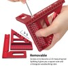 3D Carpenter Square with Degrees Scriber, 22.5-90 Degree Drawing Line