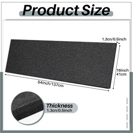Customizable Polyethylene Foam Pad Apart Foam Insert Sheet Cushion Foam for Packing and Crafts, Transport, Toolbox Storage, Organization, DIY Projects (1 Piece, 54 x 16 x 0.5 Inch)
