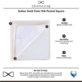 Trafalgar Sutton Solid Color Silk Pocket Square