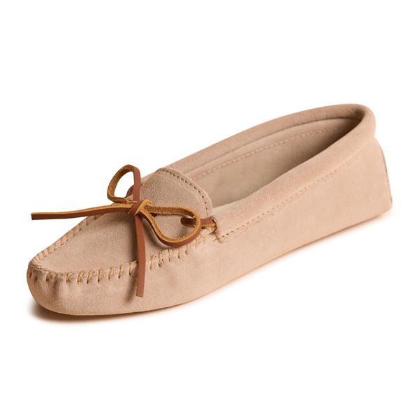 Minnetonka Women's Unlined Softsole, Stone, Size 11