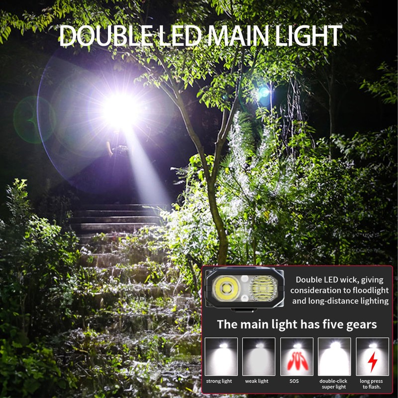 Ciwuzxs EDC Tactical Flashlight DT007, Compact 7 Mode Pocket LED