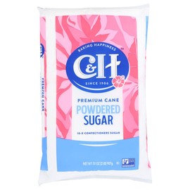 C&H, Pure Cane, Powdered Sugar, 32oz Bag (Pack of 2)