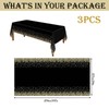 3pcs 137 x 274cm Black Gold Dot Disposable PVC Table