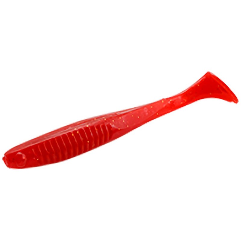 Bait Breath Eggtail Shad, 2.8", #469 Red/Tiny Gold