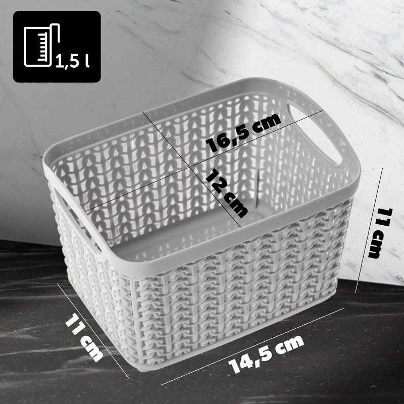 KADAX Plastic Storage Basket Storage Box Basket for Storage Bathroom