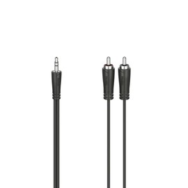 hama German Audio Cable, 3.5 mm Jack Plug - 2 RCA Plugs, Stereo, 0.75 m