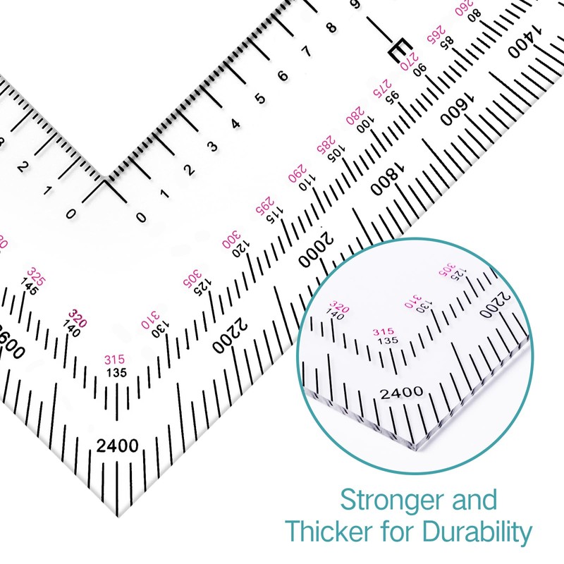 Zonon 5 Inch Military Map Protractor Military Style Utm/mgrs Coordinate