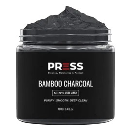Mascarilla Facial De Carbón De Bambú Press Skincare  Mascar                                                                                           