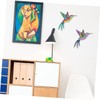 Mipcase 4Pcs Metal Hummingbird Wall Art Sturdy Iron Decor for