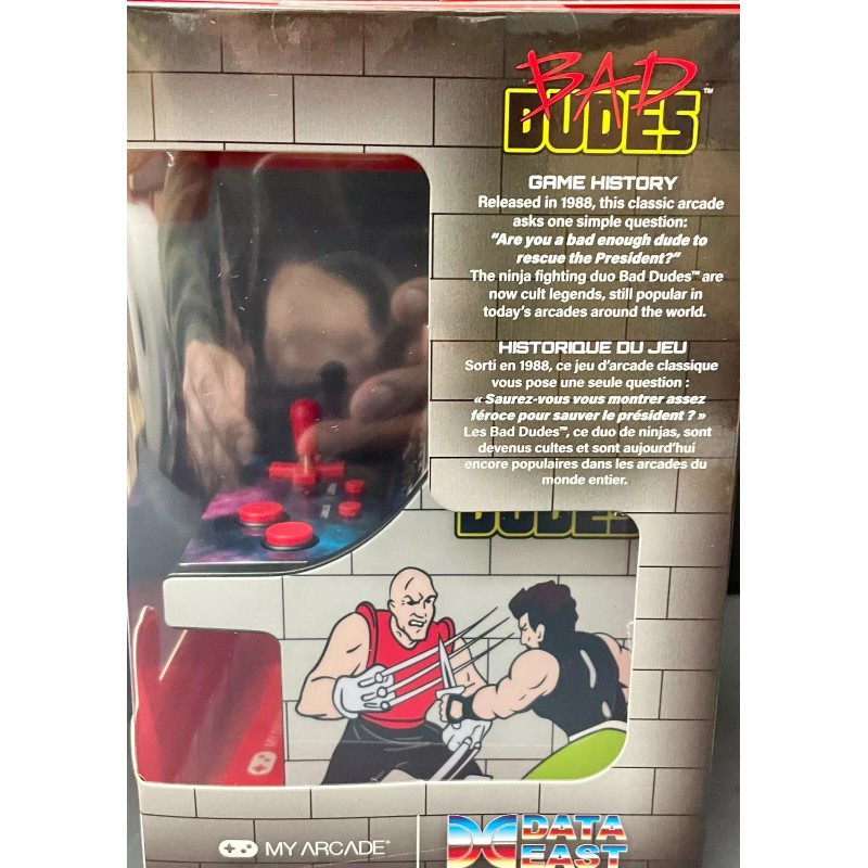 My Arcade Bad Dudes Micro Player 6.75 In Mini Retro