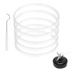 5 Pack Rubber Gaskets Replacement Seal White O-Ring for Nutri