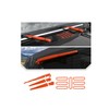 JeCar 10pcs Orange Windshield Wiper Covers Trim Kit for 2007-2018