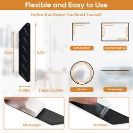 Carpet Non-Slip Underlay, Pack of 30 Carpet Grippers, Non-Slip Mat, Washable, Reusable Non-Slip Mat, Non-Slip Carpet Underlay for Hardwood Floors, Carpets and Mats