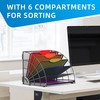 SUPEASY Fan Shaped Desk File Organizer, 6 Compartments for Filing