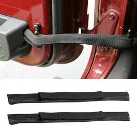 2PCS Car Zipper Door Straps, Auto Heavy Duty Strong Limiting Check Strap, Nylon Adjustable Door Limiting Strap Replacement Car Wire Protector Compatible with JK/JL/TJ/YJ