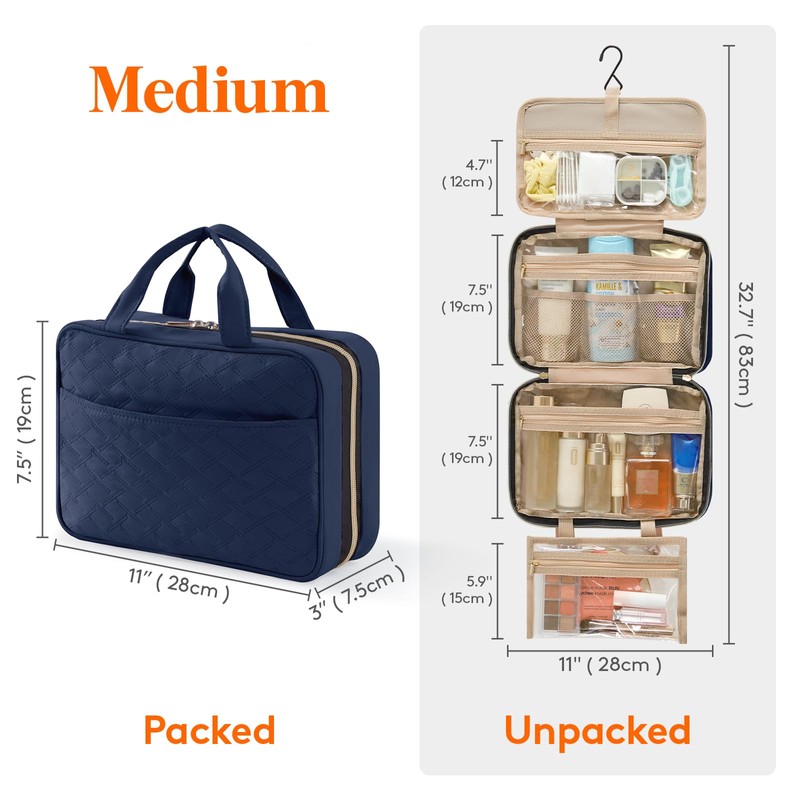 Lifewit Travel Toiletry Bag, Large Hanging Makeup Bag Organizer for