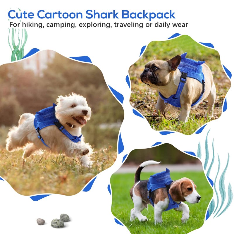 IDOMIK Dog Backpack Harness, No-Pull Dog Backpack with D-Ring for