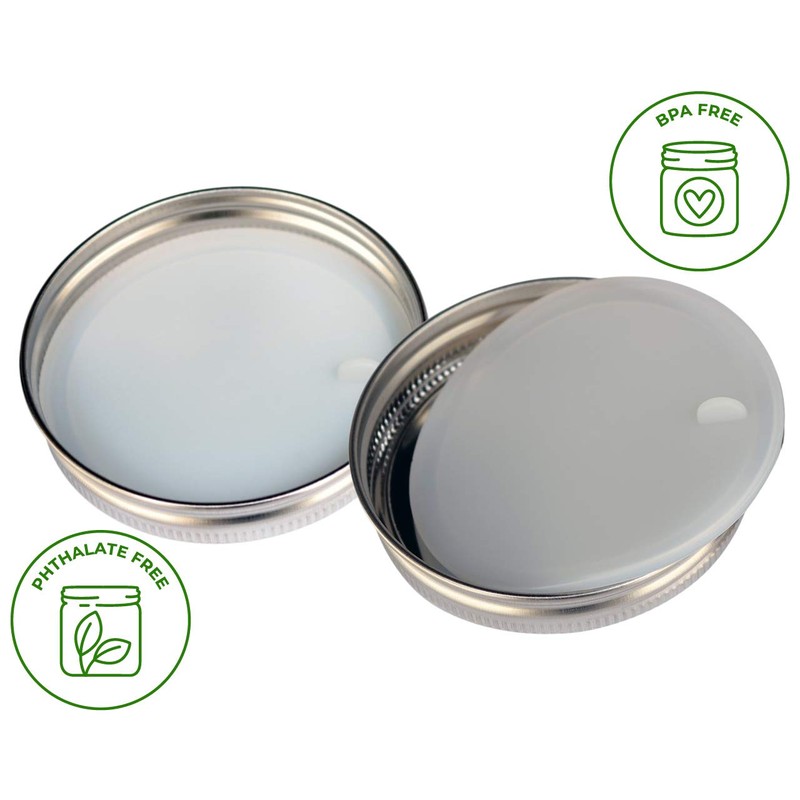 Leak Proof Platinum Silicone Sealing Lid Inserts/Liners for Mason Jars