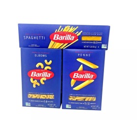 Barilla Classic Pasta Variety Pack –Spaghetti, Penne, Elbows –3 Boxes -1 lb Each
