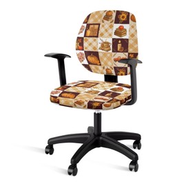 Jeiento Hello - Funda elástica para silla de oficina, diseño de Acción de Gracias, a prueba de polvo, funda protectora para silla giratoria y reposabrazos