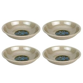 Set of 4 Melamine Soy Sauce Dishes Dipping Bowls Snack Side Dish Bowl Seasoning Dishes, 3.75 inches Diameter, Green