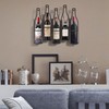 LOYALHEARTDY 5 Bottles Creative Wine Bottle Wall Mount Wine Rack
